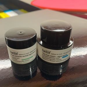 Belif travel size face cream and eye cream
